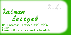 kalman leitgeb business card